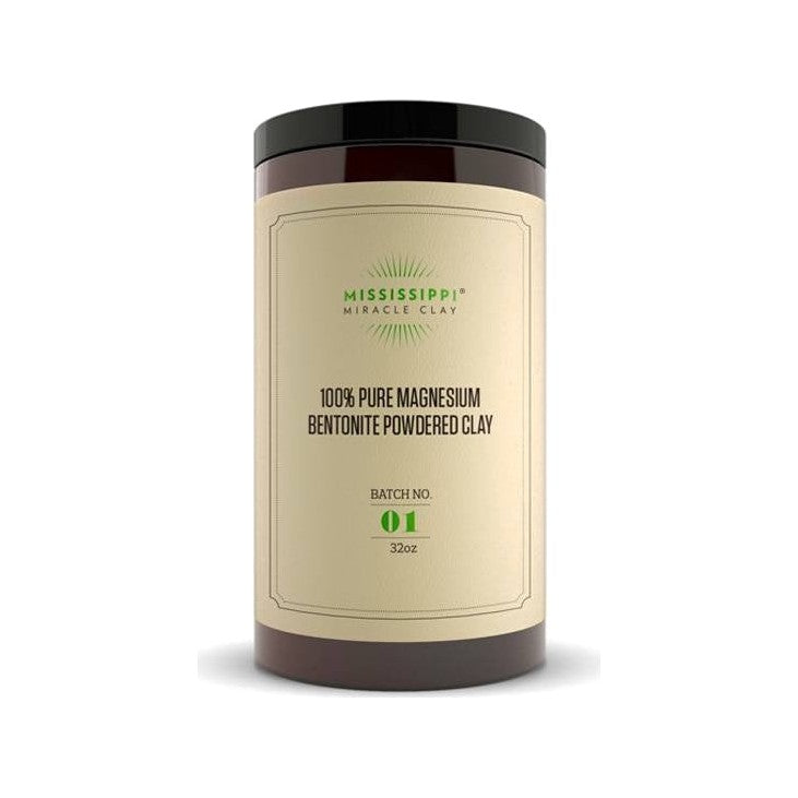 100% Pure Magnesium Bentonite Powder Clay for masks, baths, and foot soaks that remineralize skin
