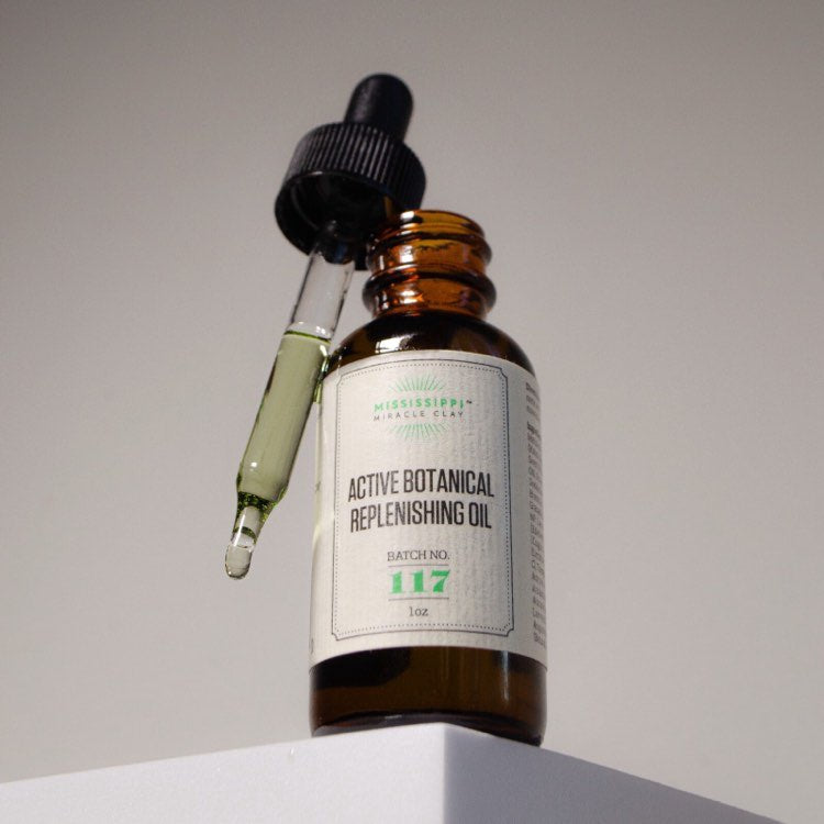 Active Botanical Replenishing Oil bottle, a natural retinol alternative for mature skin
