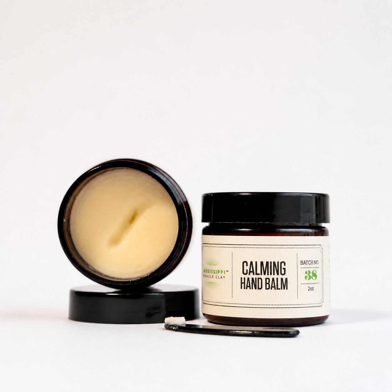 Calming Hand Balm in use