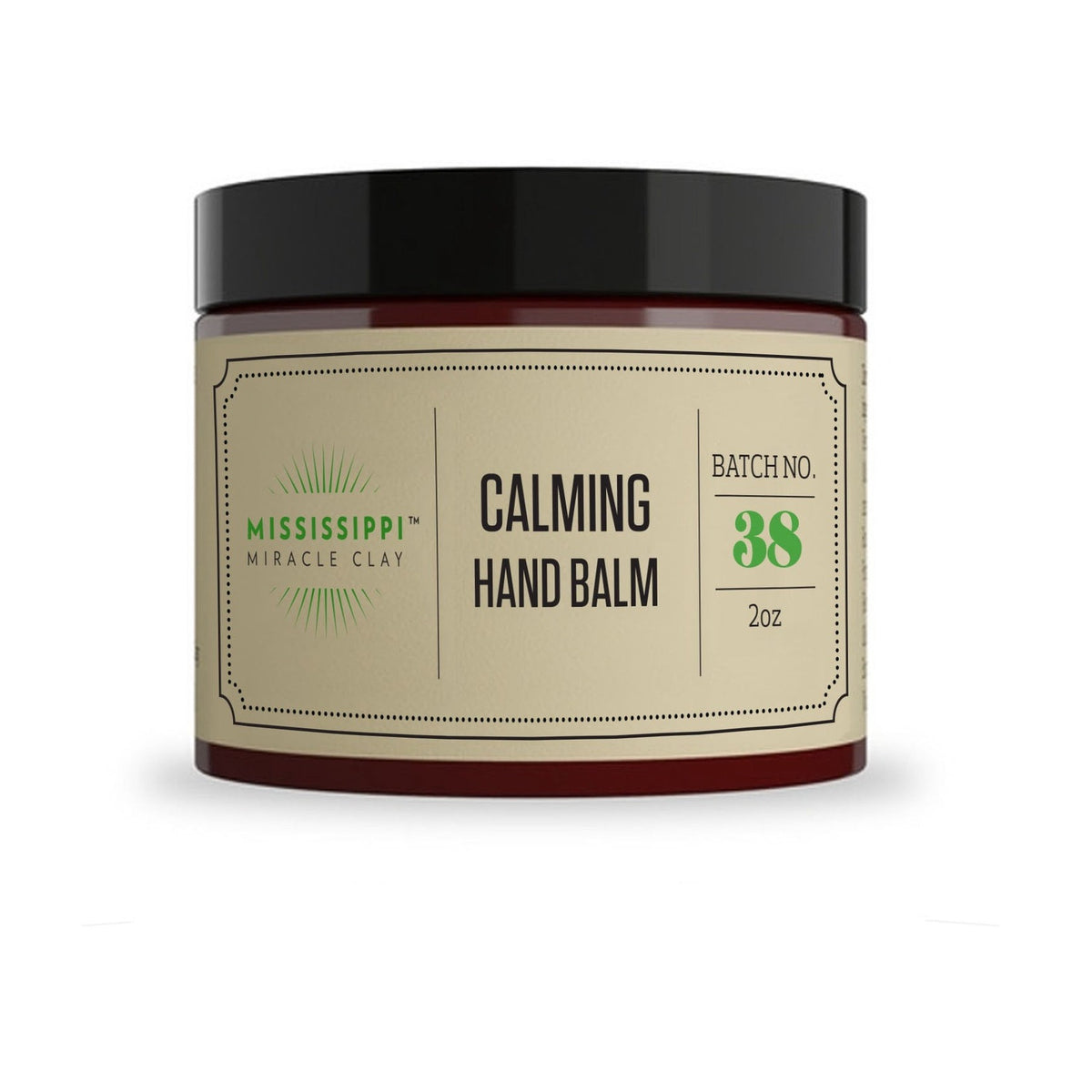 Calming Hand Balm with plant butters, lavender, and cedarwood to soothe dry, overworked hands