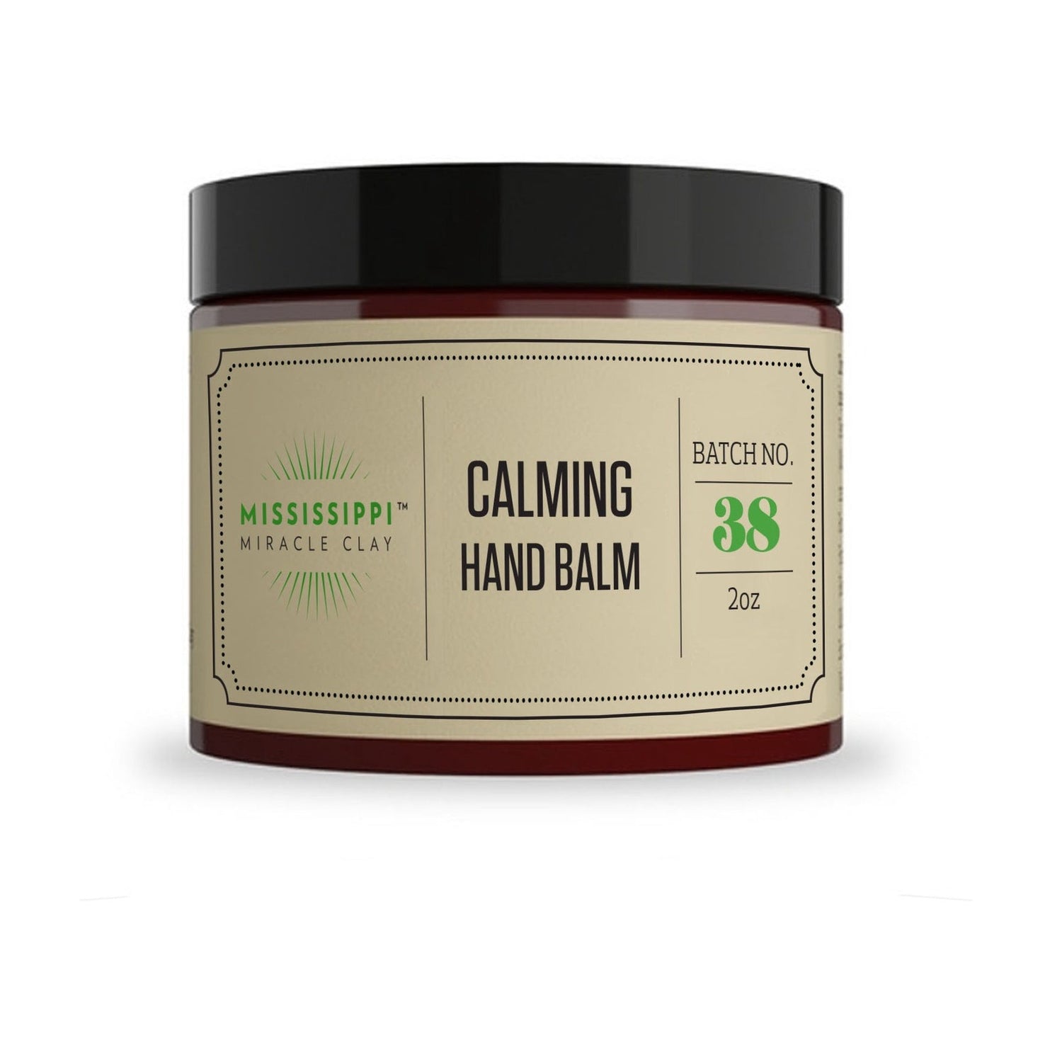 Calming Hand Balm with plant butters, lavender, and cedarwood to soothe dry, overworked hands