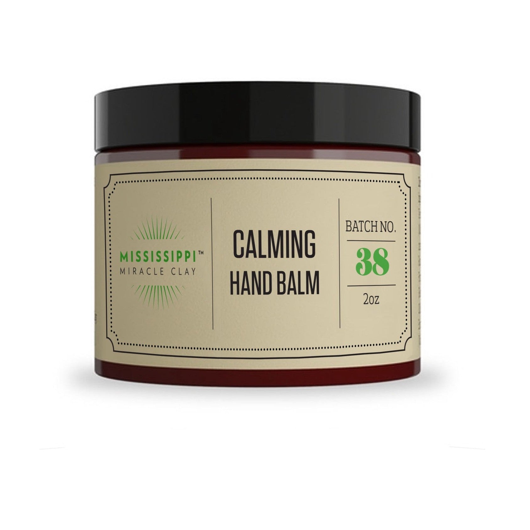 Calming Hand Balm with plant butters, lavender, and cedarwood to soothe dry, overworked hands