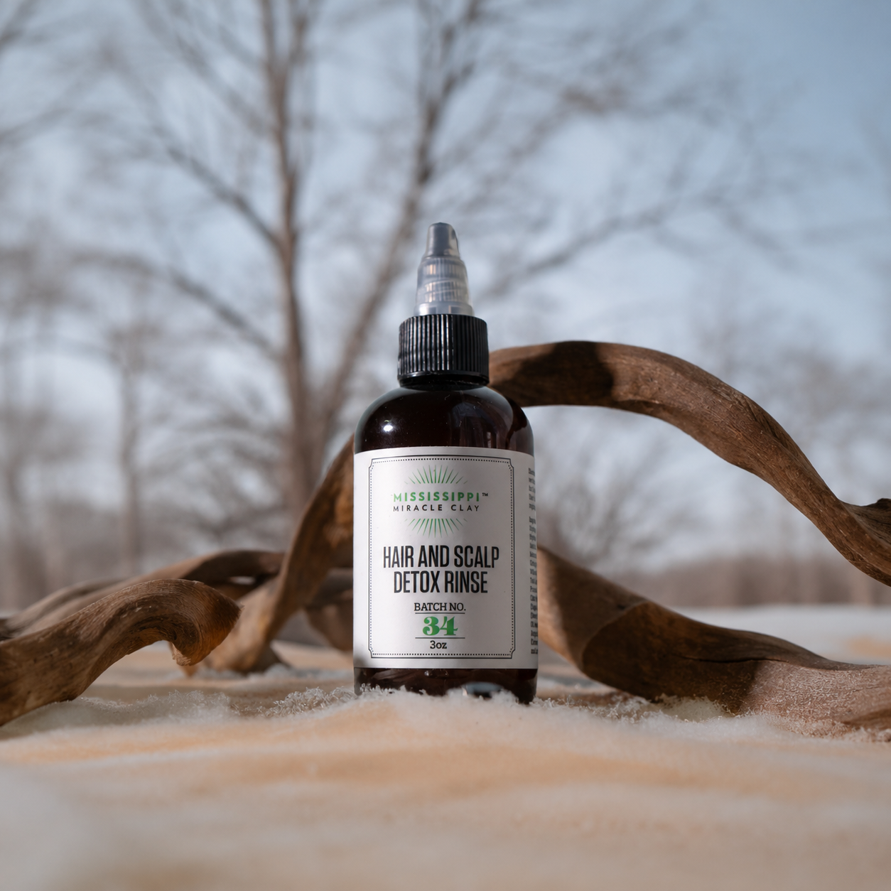 Hair and Scalp Detox Rinse in use