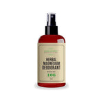 Herbal Magnesium Deodorant Spray, aluminum-free with tea tree and sage to control odor naturally