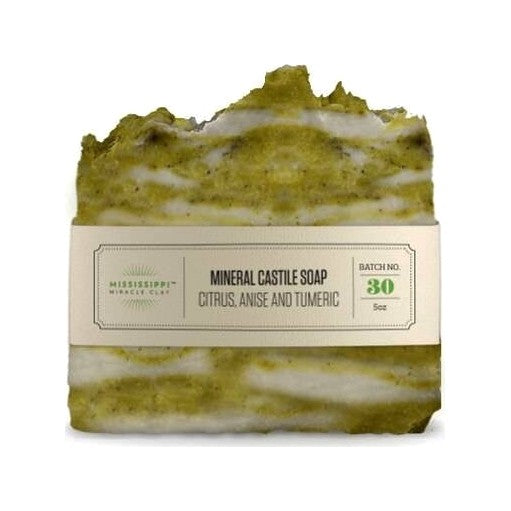 Citrus Turmeric Castile Soap that gently brightens dull skin for a more even complexion
