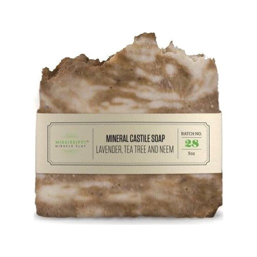 Lavender Tea Tree Castile Soap with neem for oily, blemish-prone, or sensitive skin