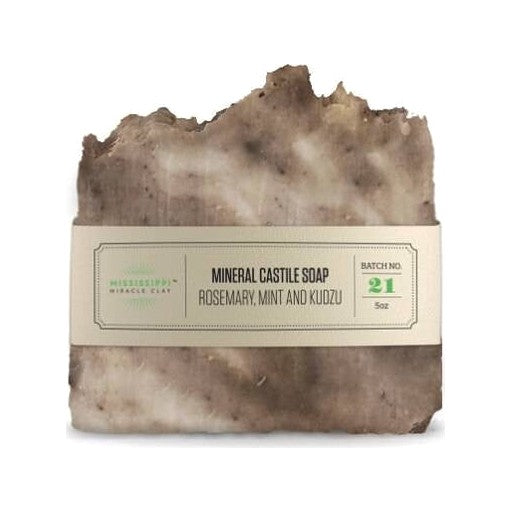 Rosemary Mint Castile Soap with peppermint and kudzu to wake up and even the skin