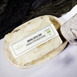 Unscented Mineral Castile Soap bar on a dish