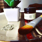 Morning Minerals Eye Mask jar with a brush, a five-minute de-puffing eye mask