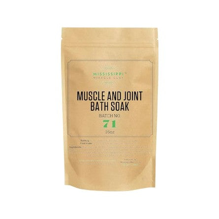 Muscle and Joint Bath Soak with magnesium sulfate, menthol, and camphor to ease sore muscles and joints