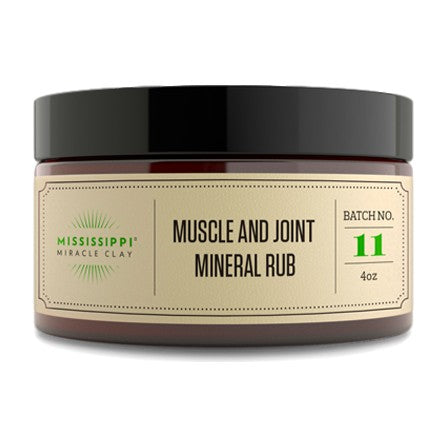 Muscle and Joint Mineral Rub with menthol and camphor for cooling, warming comfort on sore muscles