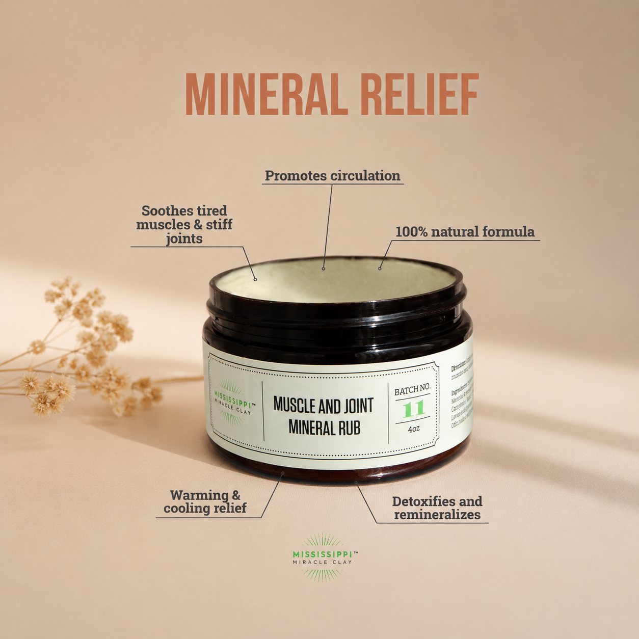 Muscle and Joint Mineral Rub benefits
