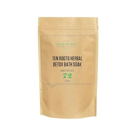 Ten Roots Herbal Detox Bath Soak with grounding roots, ginger, and magnesium for a warming ritual